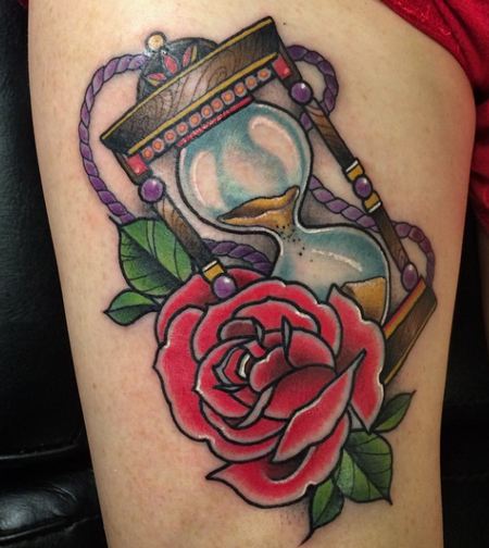 Tattoos - Rose and Hourglass - 101824